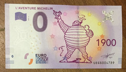 2016 BILLET 0 EURO SOUVENIR DPT 63 L'AVENTURE MICHELIN 1900 ZERO 0 EURO SCHEIN BANKNOTE PAPER MONEY - Essais Privés / Non-officiels