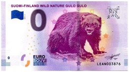Billet Touristique - Finlande - 0 Euro - Wild Nature - Gulo Gulo - (2019-3) - Essais Privés / Non-officiels