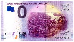 Billet Touristique - Finlande - 0 Euro - Wild Nature - Lynx - (2019-4) - Essais Privés / Non-officiels