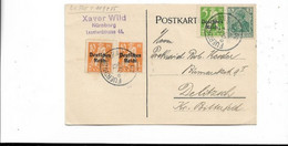 Karte Aus Nürnberg Nach Delitzsch 1920 - Storia Postale
