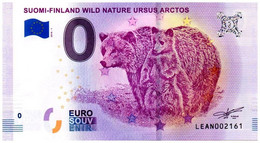 Billet Touristique - Finlande - 0 Euro - Wild Nature - Ursus Arctos - (2018-1) - Essais Privés / Non-officiels