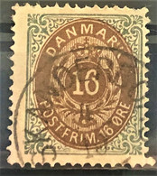 DENMARK 1875/79 - Canceled - Sc# 30 - 16o - Usati