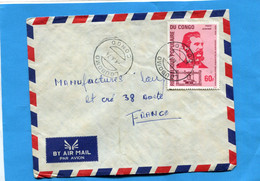 Marcophilie-+thematic Stamp-Congo-Lettre-France-cad 1974 LOUBOMO -stampsN°476 GRAHAM BELL - Autres & Non Classés