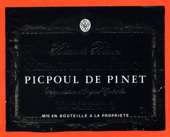 étiquette De Vin Coteaux Du Languedoc Picpoul De Pinet à Pinet - 75 Cl - Languedoc-Roussillon