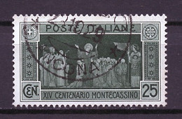 Italie - Italy - Italien 1929 Y&T N°245 - Michel N°319 (o) - 25c Abbaye Du Mont Cassin - Afgestempeld