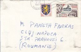 91289- COAT OF ARMS, PONT A MOUSSON TOWN STAMPS ON COVER, 1977, FRANCE - Lettres & Documents