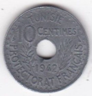 Tunisie Protectorat Français. 10 Centimes 1942 , En Zinc, Lec# 117 - Tunesië