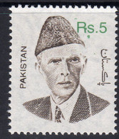 Pakistan 1998 Mohammed Ali Jinnah Definitives 5r., Wmk. Downward To Left, MNH, SG 1043w (E) - Pakistan