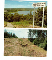 2 Different BATOCHE, Manitoba, Canada, Batoche National Historic Park, Old Chrome Postcards - Sonstige & Ohne Zuordnung