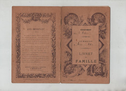 Livret De Famille Arcis Sur Aube Dethon Jeanson Mariage 1896 - Ohne Zuordnung