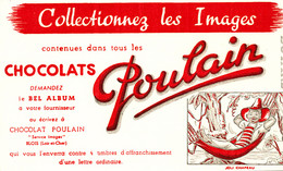 BU 1975 /   BUVARD-   CHOCOLATS POULAIN    (22,00 Cm X 12,50 Cm) - Chocolat