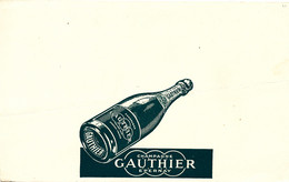 BU 1989 /   BUVARD-     CHAMPAGNE GAUTHIER  EPERNAY    (21,00 Cm X 13,00 Cm) - Liqueur & Bière