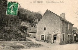 41. CPA. LES ROCHES - LUNAY - Vieilles Maisons Des Roches -  1912. Scan Du Verso - - Selommes