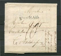 1827 Zwarte Stempel ST NICOLAAS - SINT NIKLAAS - Brief Naar Antwerpen - 1815-1830 (Période Hollandaise)