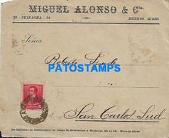 145425 ARGENTINA SANTA FE COVER CANCEL YEAR 1899 CIRCULATED TO SANTA CARLOS SUD CUT NO POSTCARD - Covers & Documents