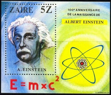 Zaire, 1980, Albert Einstein, Physics, MNH, Michel Block 33 - Sonstige & Ohne Zuordnung