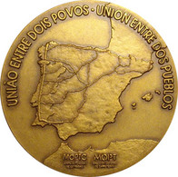 ESPAÑA. MEDALLA INAUGURACIÓN PUENTE INTERNACIONAL SOBRE EL RÍO MIÑO. 1993. CON CAJA. ESPAGNE. SPAIN MEDAL - Profesionales/De Sociedad