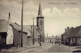 59 Troisvilles Rue De L'église édit Watremez Photo Canonne Animation - Andere & Zonder Classificatie