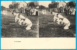 En L'état CPA Stéréo (Tir à) "LA CORDE" Jeu De Force Populaire * Sport - Cartes Stéréoscopiques