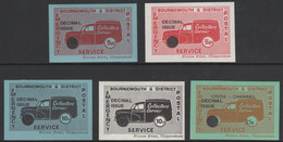 Cinderella - Great Britain 1971 Emergency Postal Service 'Collectors Corner Morris Van'  Set Of 5 For Decimal Currency U - Werbemarken, Vignetten