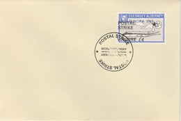 Guernsey - Alderney 1971 Postal Strike Cover To Ireland Bearing Viscount 3s Overprinted Europa 1965 - Unclassified