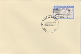 Guernsey - Alderney 1971 Postal Strike Cover To Ulster Bearing Viscount 3s Overprinted Europa 1965 - Unclassified