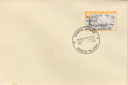 Guernsey - Alderney 1971 Postal Strike Cover To Cayman Islands Bearing Dart Herald 1s Overprinted Europa 1965 - Unclassified