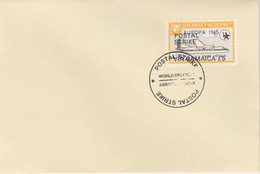 Guernsey - Alderney 1971 Postal Strike Cover To Jamaica Bearing Dart Herald 1s Overprinted Europa 1965 - Unclassified