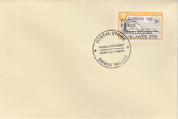 Guernsey - Alderney 1971 Postal Strike Cover To Falkland Islands Bearing Dart Herald 1s Overprinted Europa 1965 Postmark - Unclassified