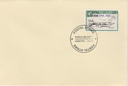 Guernsey - Alderney 1971 Postal Strike Cover To Cyprus Bearing Heron 1s6d Overprinted Europa 1965 - Unclassified