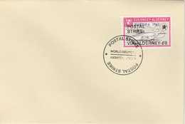 Guernsey - Alderney 1971 Postal Strike Cover To Alderney Bearing Flying Boat Saro Cloud 3d Overprinted Europa 1965 - Sin Clasificación