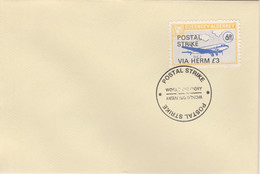 Guernsey - Alderney 1971 Postal Strike Cover To Herm Bearing 1967 DC-3 6d Overprinted 'POSTAL STRIKE VIA HERM £3' - Non Classés