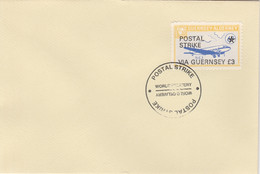 Guernsey - Alderney 1971 Postal Strike Cover To Guernsey Bearing 1967 DC-3 6d Overprinted 'POSTAL STRIKE VIA GUERNSEY £3 - Unclassified