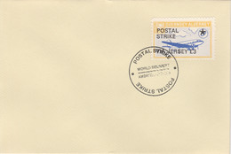 Guernsey - Alderney 1971 Postal Strike Cover To Jersey Bearing 1967 DC-3 6d Overprinted 'POSTAL STRIKE VIA JERSEY £3' - Ohne Zuordnung