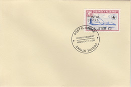 Guernsey - Alderney 1971 Postal Strike Cover To Ulster Bearing 1967 Dart Herald 1s Overprinted 'POSTAL STRIKE VIA ULSTER - Unclassified