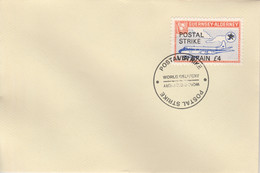 Guernsey - Alderney 1971 Postal Strike Cover To Spain Bearing 1967 Viscount 3s Overprinted 'POSTAL STRIKE VIA SPAIN £4 - Sin Clasificación