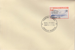 Guernsey - Alderney 1971 Postal Strike Cover To Kibris Bearing 1967 Viscount 3s Overprinted 'POSTAL STRIKE VIA KIBRIS £5 - Ohne Zuordnung