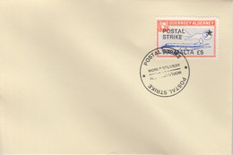 Guernsey - Alderney 1971 Postal Strike Cover To Malta Bearing 1967 Viscount 3s Overprinted 'POSTAL STRIKE VIA MALTA £5 - Ohne Zuordnung