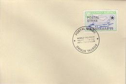Guernsey - Alderney 1971 Postal Strike Cover To Bahamas Bearing 1967 Heron 1s6d Overprinted 'POSTAL STRIKE VIA BAHAMAS £ - Ohne Zuordnung