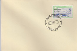 Guernsey - Alderney 1971 Postal Strike Cover To Cayman Islands Bearing 1967 Heron 1s6d Overprinted 'POSTAL STRIKE VIA CA - Unclassified