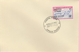 Guernsey - Alderney 1971 Postal Strike Cover To Egypt Bearing 1967 BAC One-Eleven 3d Overprinted 'POSTAL STRIKE VIA EGYP - Non Classés