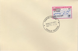 Guernsey - Alderney 1971 Postal Strike Cover To Egypt Bearing 1967 BAC One-Eleven 3d Overprinted 'POSTAL STRIKE VIA EGYP - Ohne Zuordnung