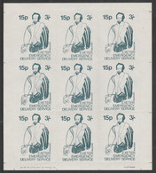 GB 1971 Exeter Emergency Delivery Service 15p-3s Label Depicting Raleigh In Complete Sheet Of 9 U/M - Cinderellas