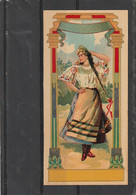 ***  ETIQUETTE *** 19 Eime - Chromo Litho Parafinée -  13.5x6.5cm Pays De L'Est Folklore - Dance