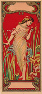 ***  ETIQUETTE *** 19 Eime - Chromo Litho Parafinée - Façon Mucha - Pour Repiquage - Pur Style Art Nouveau - Arte Nuevo