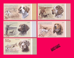 ABKHAZIA 2019 Nature Fauna Domestic Farm Animals Pets Hunting Dogs 5v Imperforated MNH - Farm