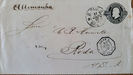 A) 1888, BRAZIL, POSTAL STATIONARY, FROM SAO PAULO TO LIGNE-GERMANY - Brieven En Documenten