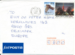 New Zealand Cover Sent To Denmark 1-6-1995 - Lettres & Documents