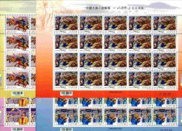 Taiwan 2013 Outlaws Of The Marsh Stamps (II) Sheets Costume Fairy Tale Novel Temple Horse Fencing Martial - Hojas Bloque
