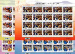 Taiwan 2013 Outlaws Of The Marsh Stamps (II) Sheets Costume Fairy Tale Novel Temple Horse Fencing Martial - Blocs-feuillets